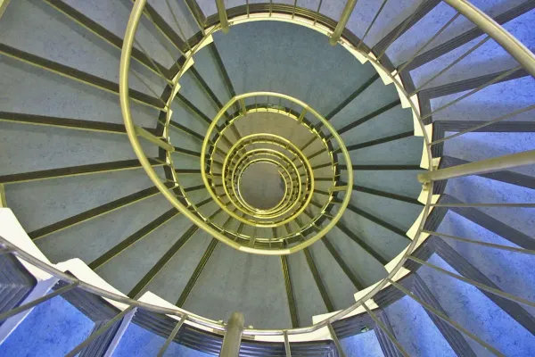 Photo of a spiral staircase